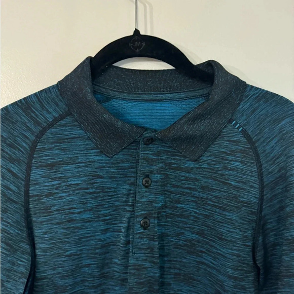 Lululemon Men Small - Short Sleeve Polo Heathered blue - Picture 2 of 6